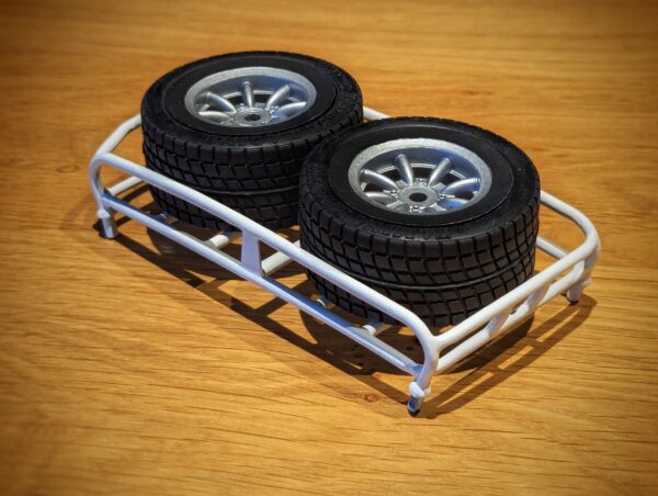 Mini Cooper roofrack + 2 spare rims