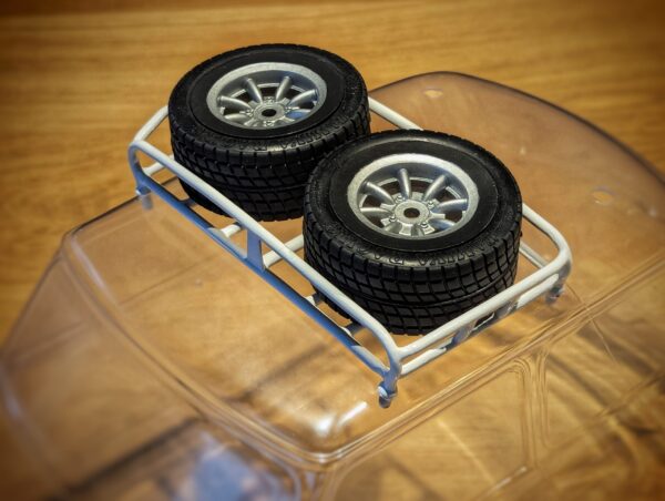Mini Cooper roofrack + 2 spare rims