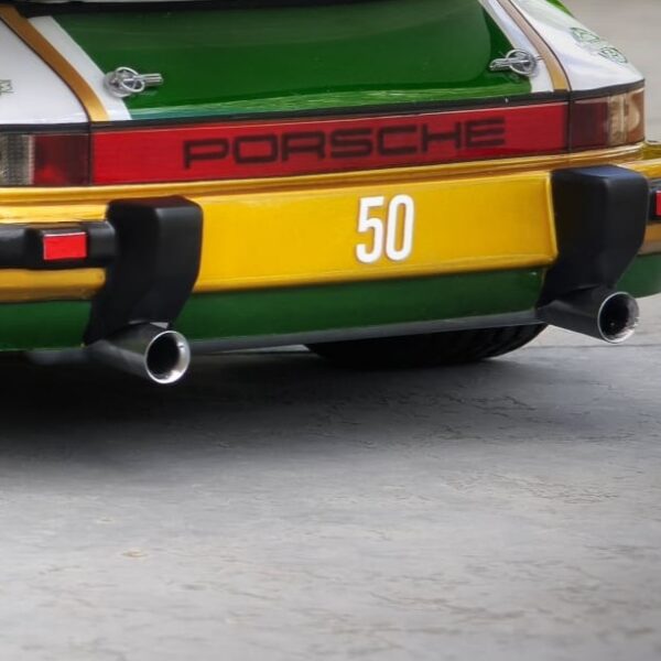 Porsche 934 dual-piped Exhaust (chrome)